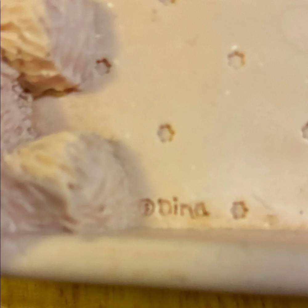 Kids Pink Bath Tray with Bear and Bunny Design. Resin